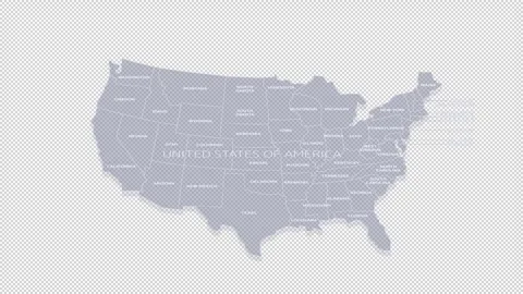 Geographic infographic element - animated map of the contiguous United States Stock Footage 329313679