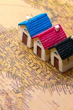 Geographic map of the world Stock Photos