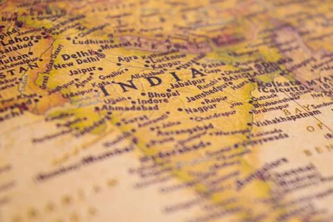 Geographic map of the world Foto stock