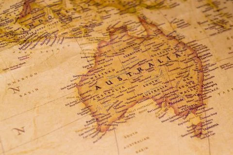 Geographic map of the world Stock Photos
