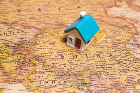 Geographic map of the world Stock Photos