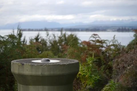 Geographic marking post Stock Photos