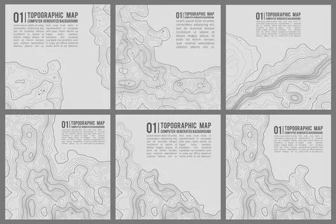 Geographic mountain topography vector illustration. Topographic pattern texture Stock-Illustration