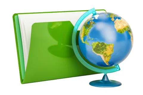 Geographical globe of planet Earth, 3D rendering Stock-Illustration