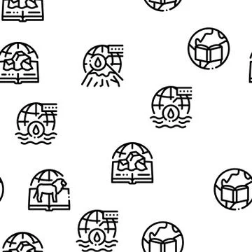 Geography Education Seamless Pattern Vector イラスト素材