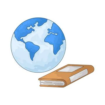 Geography learning illustration Stock Illustration