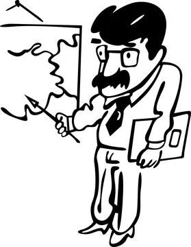 Geography lesson. A classroom with a map 库存插图