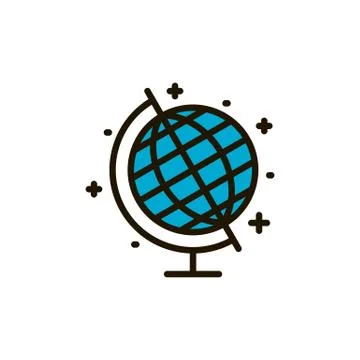 Geography lesson illustration Stock Illustration