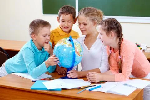 Geography lesson Stock Photos