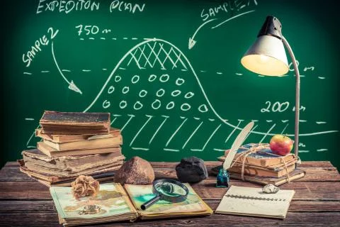 Geography lesson at school Stock Photos