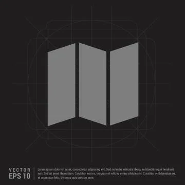 Geography map icon - Black Creative Background Stock Illustration