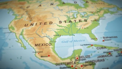 Geography World Map Flight Over Background Video stock 105659872