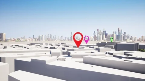 Geolocate Navigation Map Pin Spot Find Area Video stock 102837044