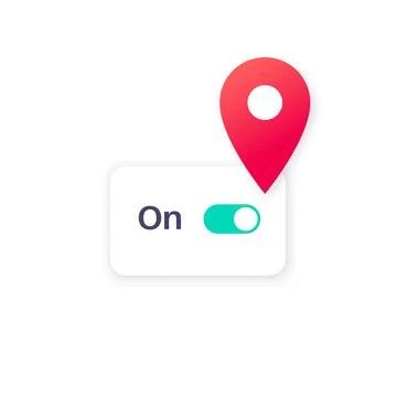 Geolocation activation toggle Stock Illustration