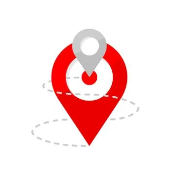 Geolocation and route icon Stock-Illustration