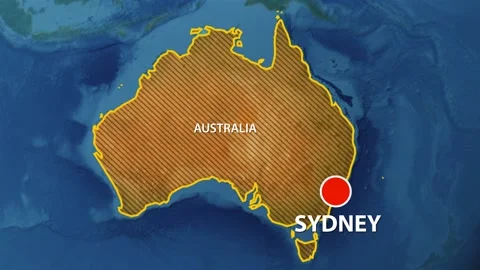 Sydney City Map Stock Footage ~ Royalty Free Stock Videos 