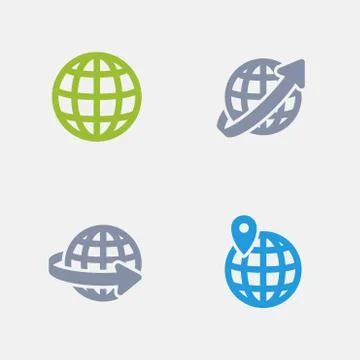 Geolocation - Granite Icons Illustrazione stock