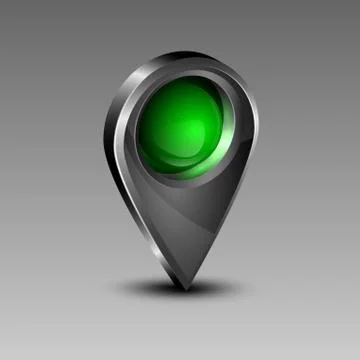 Geolocation green icon Illustrazione stock