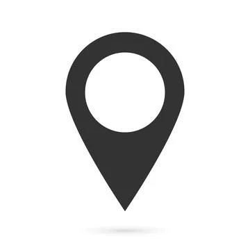Geolocation icon on a white background. Linear pin code icons of the geolocation Illustrazione stock