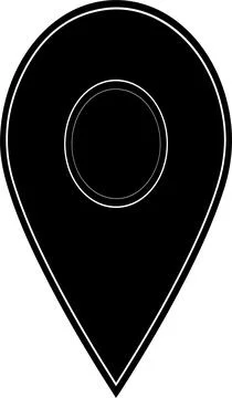 Geolocation map pin vector icon for navigation, location, and travel apps Stock Illustration