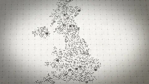 Geolocation Network Infrastructure Mapping United kingdom Data Analysis Stock Footage 312359441