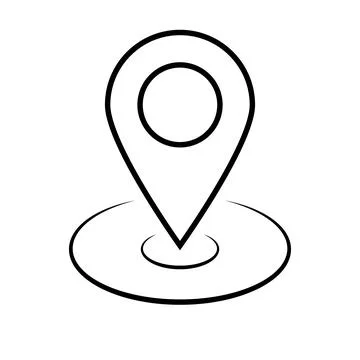 Geolocation point terrain icon, map pin address sign Stock Illustration