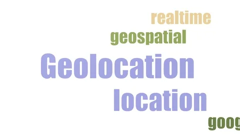 Geolocation Tag Cloud Animated On White Background Video stock 103558319