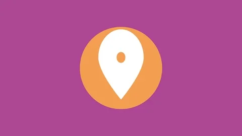 Geolocation Tag Icon video transition intro, titles, transition, alpha Stock Footage 88919705