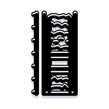Geologic core drilling sample showing earth strata layers Stock Illustration