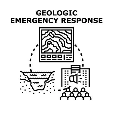 Geologic emergency response team planning strategy Ilustración de archivo
