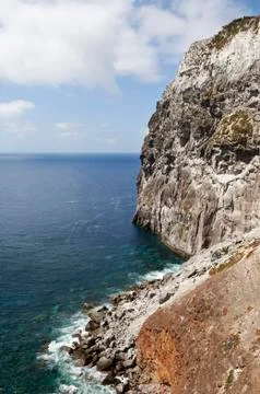 Geologic formation of morro de castelo branco Stock Photos