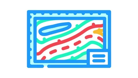 Geologic mapping mining color icon animation Stock Footage 327267679