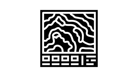 Geologic mapping mining glyph icon animation Stock Footage 326147640