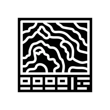 Geologic mapping mining glyph icon vector illustration Stock Illustration