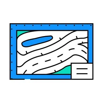 Geologic mapping mining icon color illustration Illustrazione stock