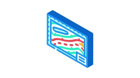 Geologic mapping mining isometric icon animation Stock Footage 327290791