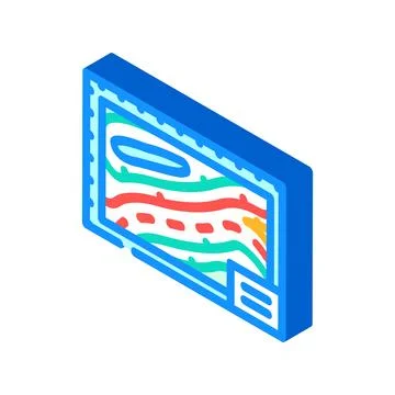 Geologic mapping mining isometric icon vector illustration Stock Illustration