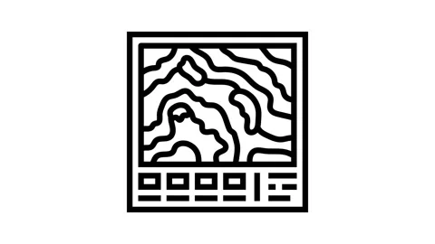 Geologic mapping mining line icon animation Stock Footage 326127557