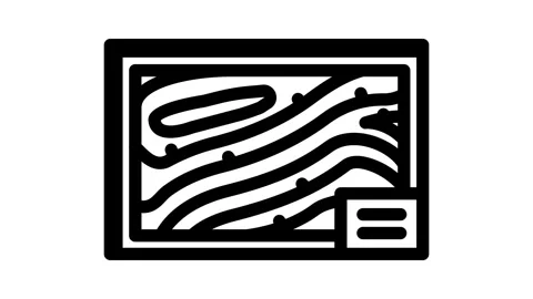 Geologic mapping mining line icon animation Stock Footage 326761173