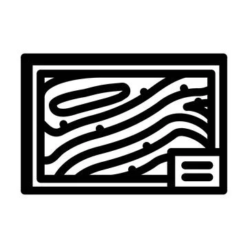 Geologic mapping mining line icon vector illustration Stock Illustration