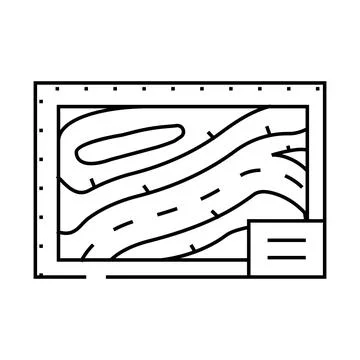 Geologic mapping mining line icon vector illustration Illustrazione stock