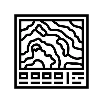 Geologic mapping mining line icon vector illustration 스톡 일러스트