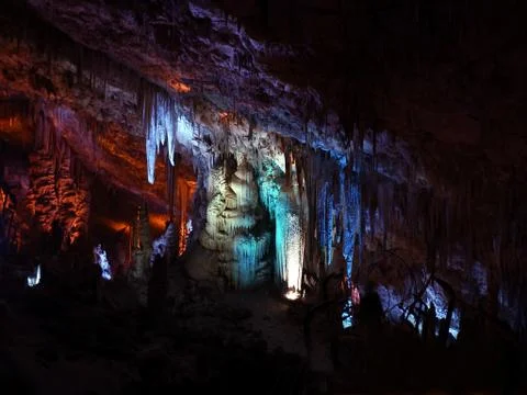 Geological formation underground. Stock Photos