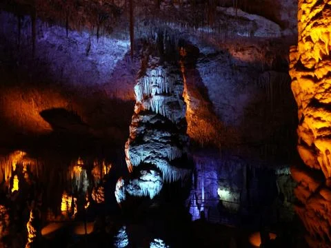 Geological formation underground. Stock Photos