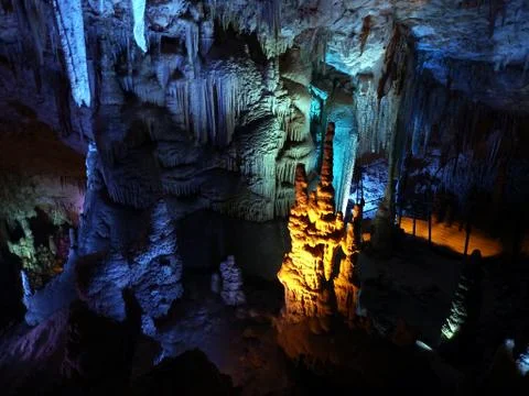 Geological formation underground. Stock Photos