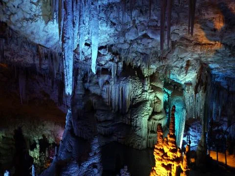 Geological formation underground. Stock Photos