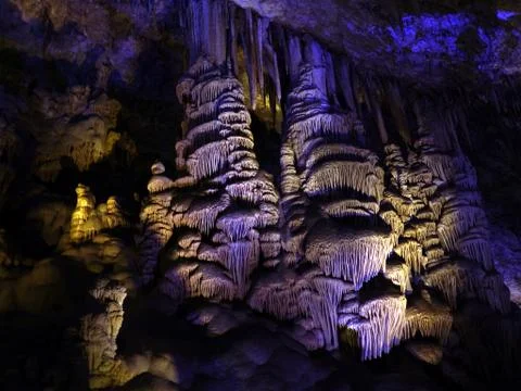 Geological formation underground. Stock Photos