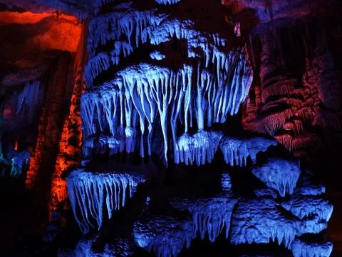 Geological formation underground. Stock Photos