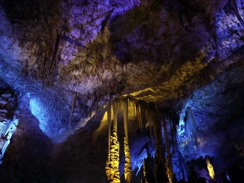 Geological formation underground. Stock Photos