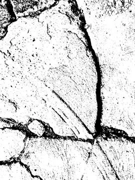 Geological grunge texture with deep branching fractures across stone surface. Illustrazione stock